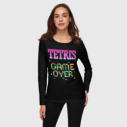 Лонгслив женский Tetris - Game Over, цвет: 3D-принт — фото 2