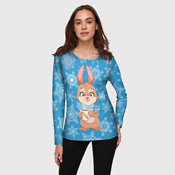 Лонгслив женский Морковный кофе, цвет: 3D-принт — фото 2