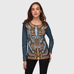 Лонгслив женский Меха-робот, цвет: 3D-принт — фото 2