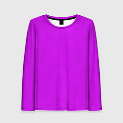 Лонгслив женский Неоновый розово-сиреневый текстурированный, цвет: 3D-принт