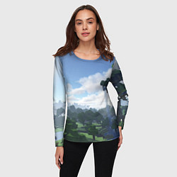 Лонгслив женский Minecraft мир, цвет: 3D-принт — фото 2