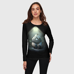 Лонгслив женский Панды обнимаются, цвет: 3D-принт — фото 2