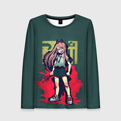 Женский лонгслив Персонаж Пауэр - Человек бензопила