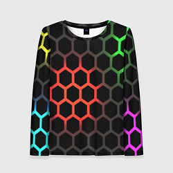 Женский лонгслив Gradient hexagon genshin