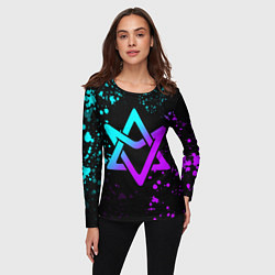 Лонгслив женский Astro neon emblem, цвет: 3D-принт — фото 2