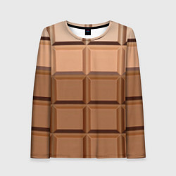 Лонгслив женский Три шоколада - паттерн, цвет: 3D-принт