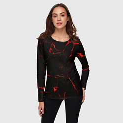 Лонгслив женский Прожилки магмы, цвет: 3D-принт — фото 2