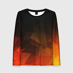 Лонгслив женский Абстрактное пламя, цвет: 3D-принт