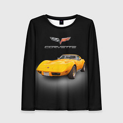 Женский лонгслив Американский спорткар Chevrolet Corvette Stingray