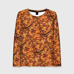 Лонгслив женский Сочная текстура из кусков пиццы, цвет: 3D-принт