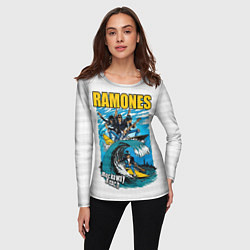 Лонгслив женский Ramones rock away beach, цвет: 3D-принт — фото 2