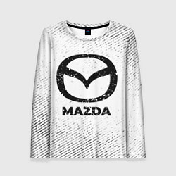 Лонгслив женский Mazda с потертостями на светлом фоне, цвет: 3D-принт