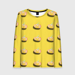Лонгслив женский Тыква с глазами, цвет: 3D-принт
