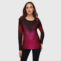 Лонгслив женский Рубиновая змеиная кожа, цвет: 3D-принт — фото 2
