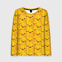 Лонгслив женский Желтая резиновая уточка для ванны, цвет: 3D-принт