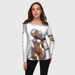 Лонгслив женский Девушка с пышными формами аниме, цвет: 3D-принт — фото 2