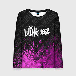 Лонгслив женский Blink 182 rock legends: символ сверху, цвет: 3D-принт