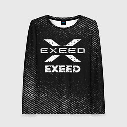 Лонгслив женский Exeed с потертостями на темном фоне, цвет: 3D-принт