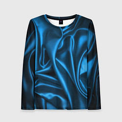 Лонгслив женский Синий шёлк, цвет: 3D-принт