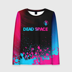 Женский лонгслив Dead Space - neon gradient: символ сверху