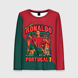 Лонгслив женский Криштиану Роналду сборная Португалии 7, цвет: 3D-принт
