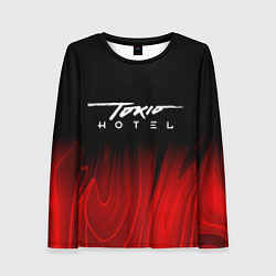 Женский лонгслив Tokio Hotel red plasma