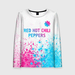 Лонгслив женский Red Hot Chili Peppers neon gradient style: символ, цвет: 3D-принт