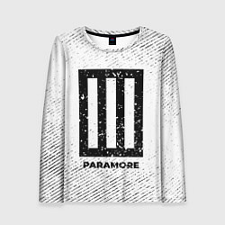 Лонгслив женский Paramore с потертостями на светлом фоне, цвет: 3D-принт