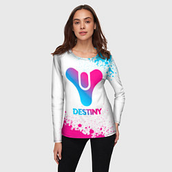 Лонгслив женский Destiny neon gradient style, цвет: 3D-принт — фото 2