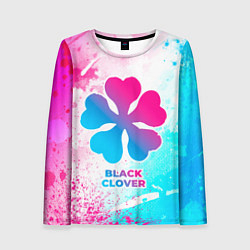 Лонгслив женский Black Clover neon gradient style, цвет: 3D-принт