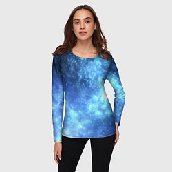 Лонгслив женский Яркие звёзды в космосе, цвет: 3D-принт — фото 2