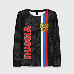 Женский лонгслив Russia black style