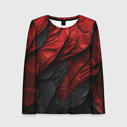 Женский лонгслив Red black texture