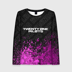 Лонгслив женский Twenty One Pilots rock legends: символ сверху, цвет: 3D-принт