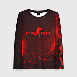 Лонгслив женский CSGO logo dark red, цвет: 3D-принт