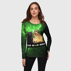 Лонгслив женский Mood - коты из ТикТок, цвет: 3D-принт — фото 2