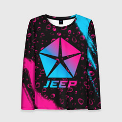 Лонгслив женский Jeep - neon gradient, цвет: 3D-принт