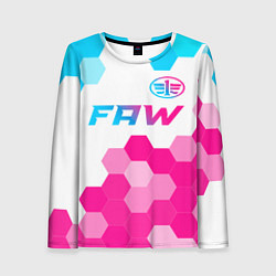 Женский лонгслив FAW neon gradient style: символ сверху