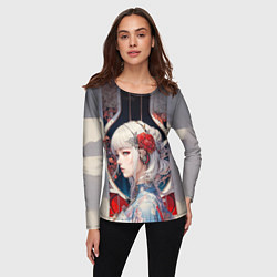 Лонгслив женский Девушка-андроид, цвет: 3D-принт — фото 2