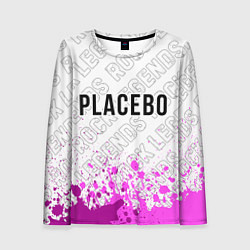 Лонгслив женский Placebo rock legends: символ сверху, цвет: 3D-принт