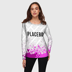 Лонгслив женский Placebo rock legends: символ сверху, цвет: 3D-принт — фото 2