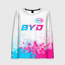 Женский лонгслив BYD neon gradient style: символ сверху