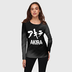 Лонгслив женский Akira glitch на темном фоне, цвет: 3D-принт — фото 2