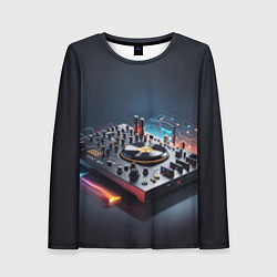 Лонгслив женский Диджейский пульт, цвет: 3D-принт