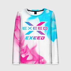 Лонгслив женский Exeed neon gradient style, цвет: 3D-принт