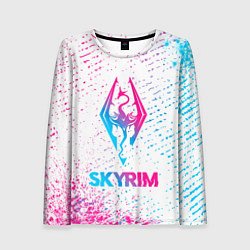 Лонгслив женский Skyrim neon gradient style, цвет: 3D-принт