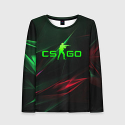 Лонгслив женский CSGO green logo, цвет: 3D-принт