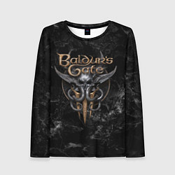 Лонгслив женский Baldurs Gate 3 dark logo, цвет: 3D-принт
