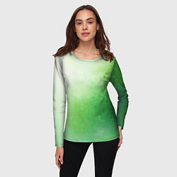 Лонгслив женский Зелёные пиксели, цвет: 3D-принт — фото 2