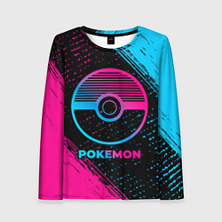 Лонгслив женский Pokemon - neon gradient, цвет: 3D-принт